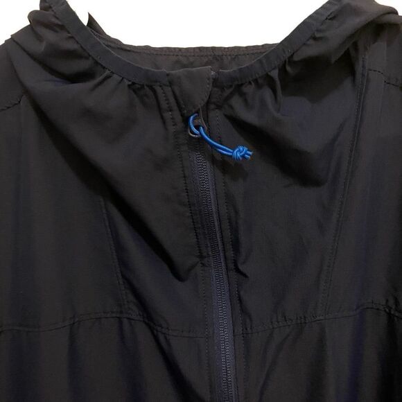 Land's End Navy Blue Nylon Windbreaker Long Sleeve Jacket Size Large - Picture 3 of 12